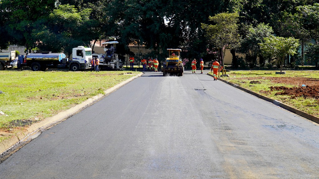 Asfalto novo no Jardim Esplanada em Mogi Guaçu